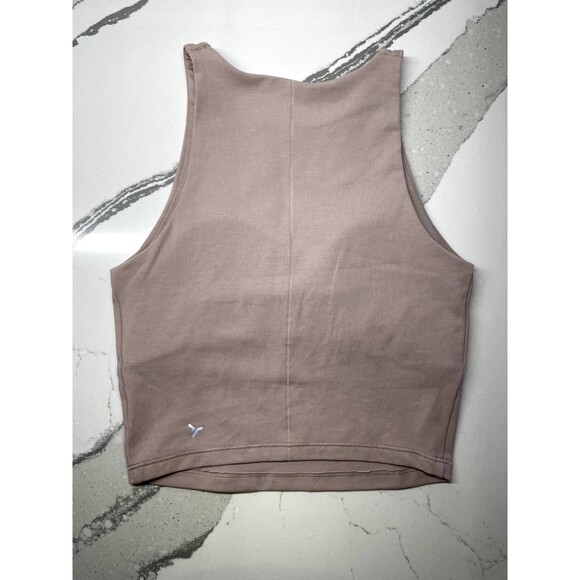 Old Navy Active Power Chill Cropped Workout Top Light Support XS Pale Pink - Picture 2 of 4